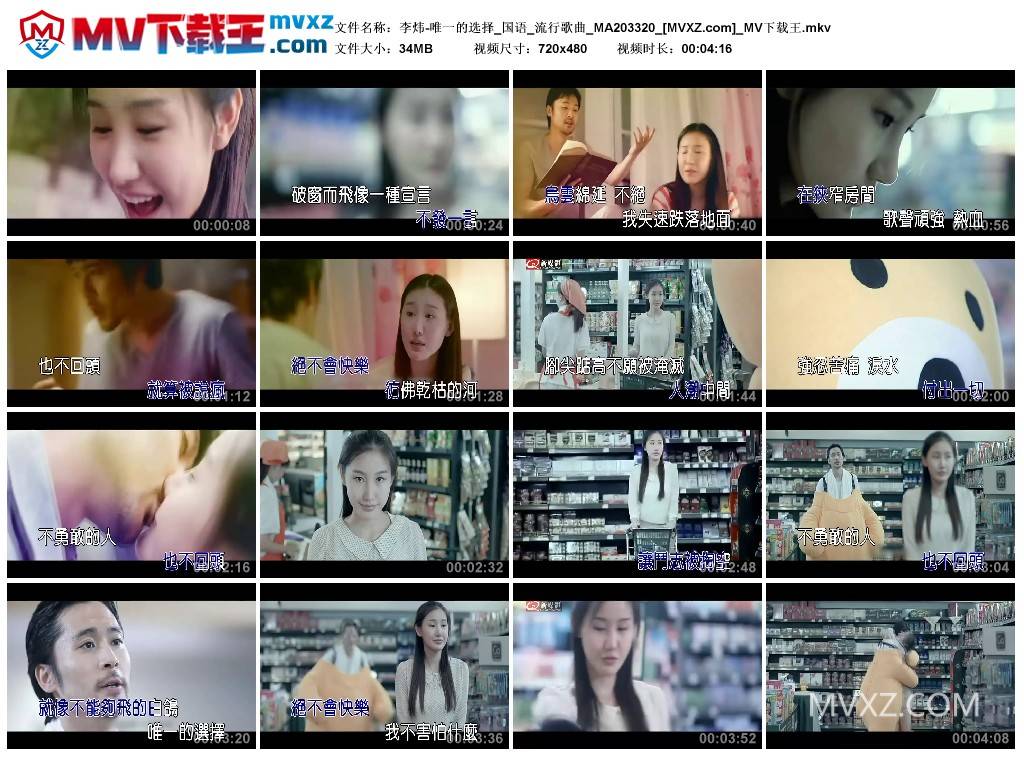 李炜-唯一的选择_国语_流行歌曲_MA203320